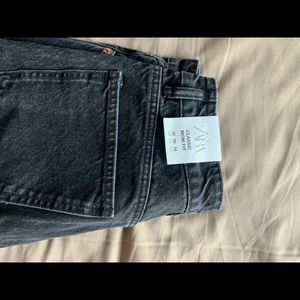 Zara classic mom fit black jeans